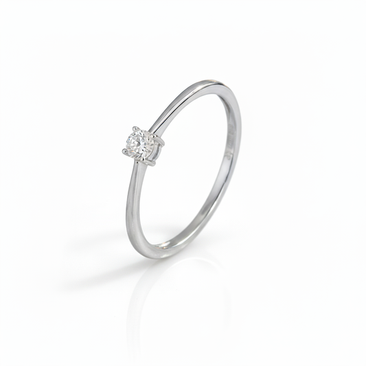 Ring 585/- Weißgold rhodiniert Brillant 0,066ct.