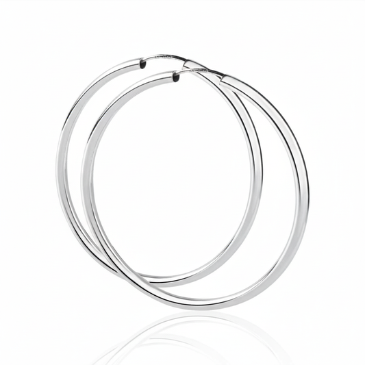 Creolen 925/- Sterling Silber Rhodiniert