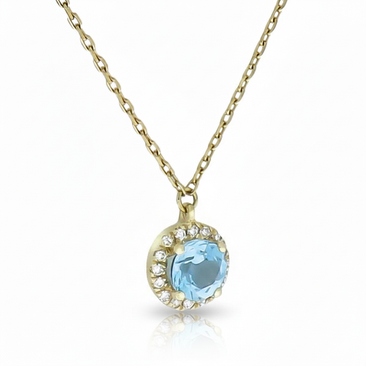 Anhänger mit Kette 375/- Gold Diamant 0,04ct.