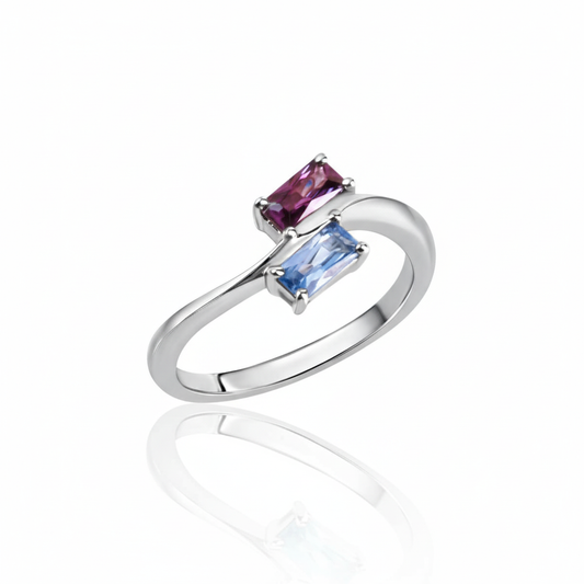 Ring 925/- Sterling Silber rhodiniert Spinell