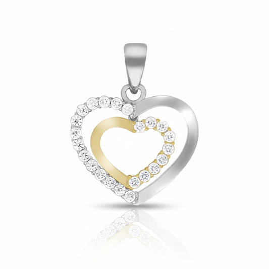 Anhänger 925/- Sterling Silber vergoldet Zirkonia
