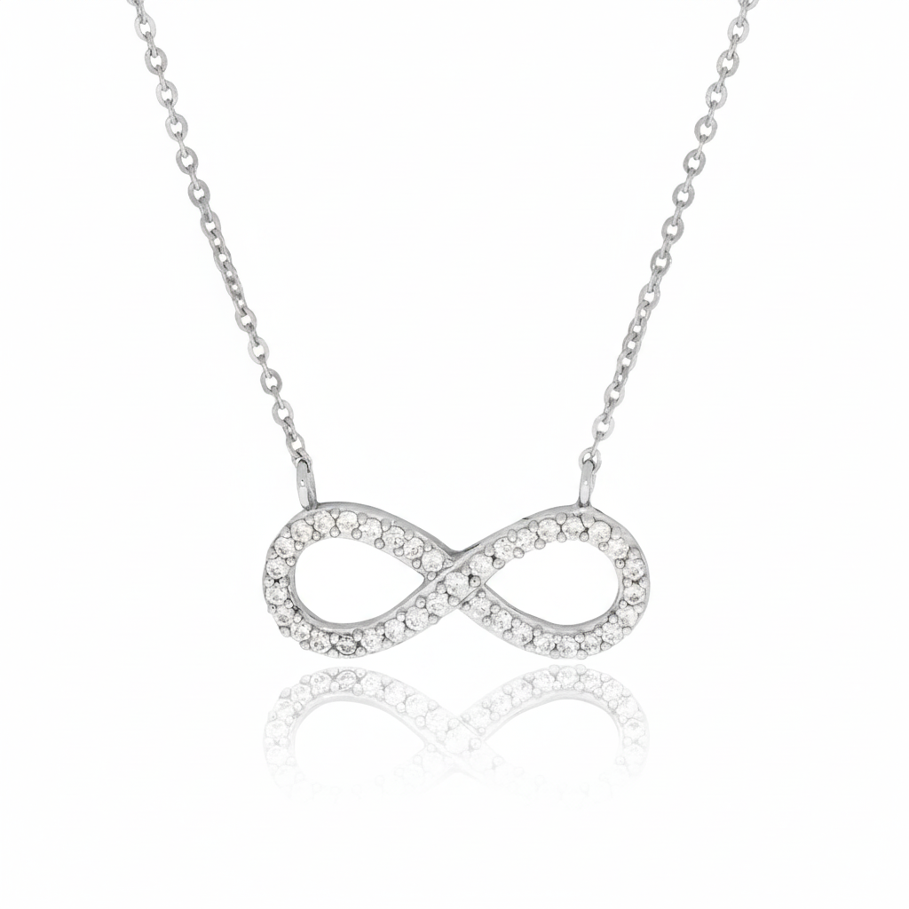 Collier Ankerkette 925/- Sterling Silber Zirkonia