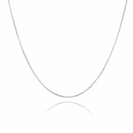 Kette Venezianerkette 333/- Weißgold rhodiniert 45cm