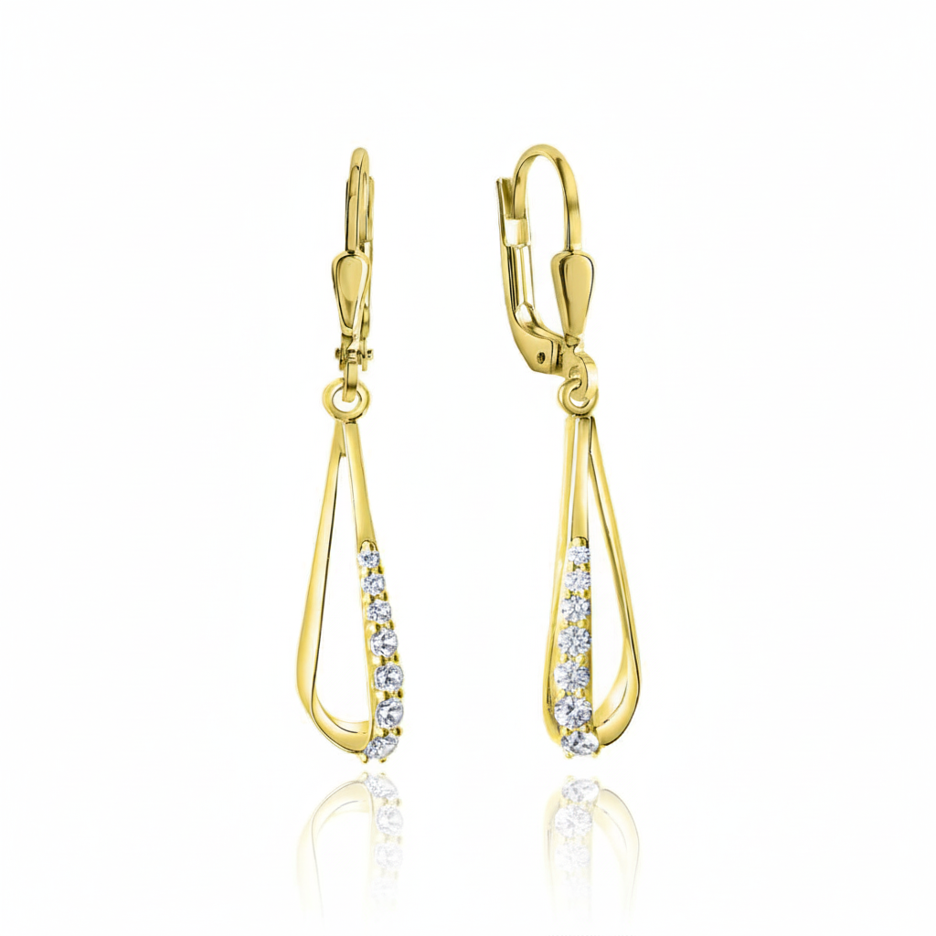 Ohrhänger 375/- Gold Zirkonia