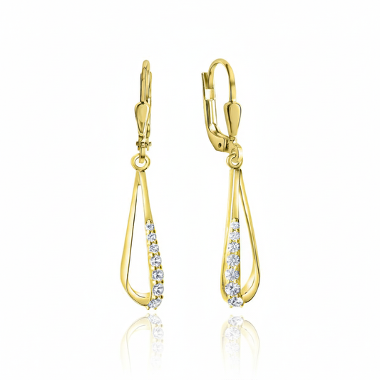 Ohrhänger 375/- Gold Zirkonia