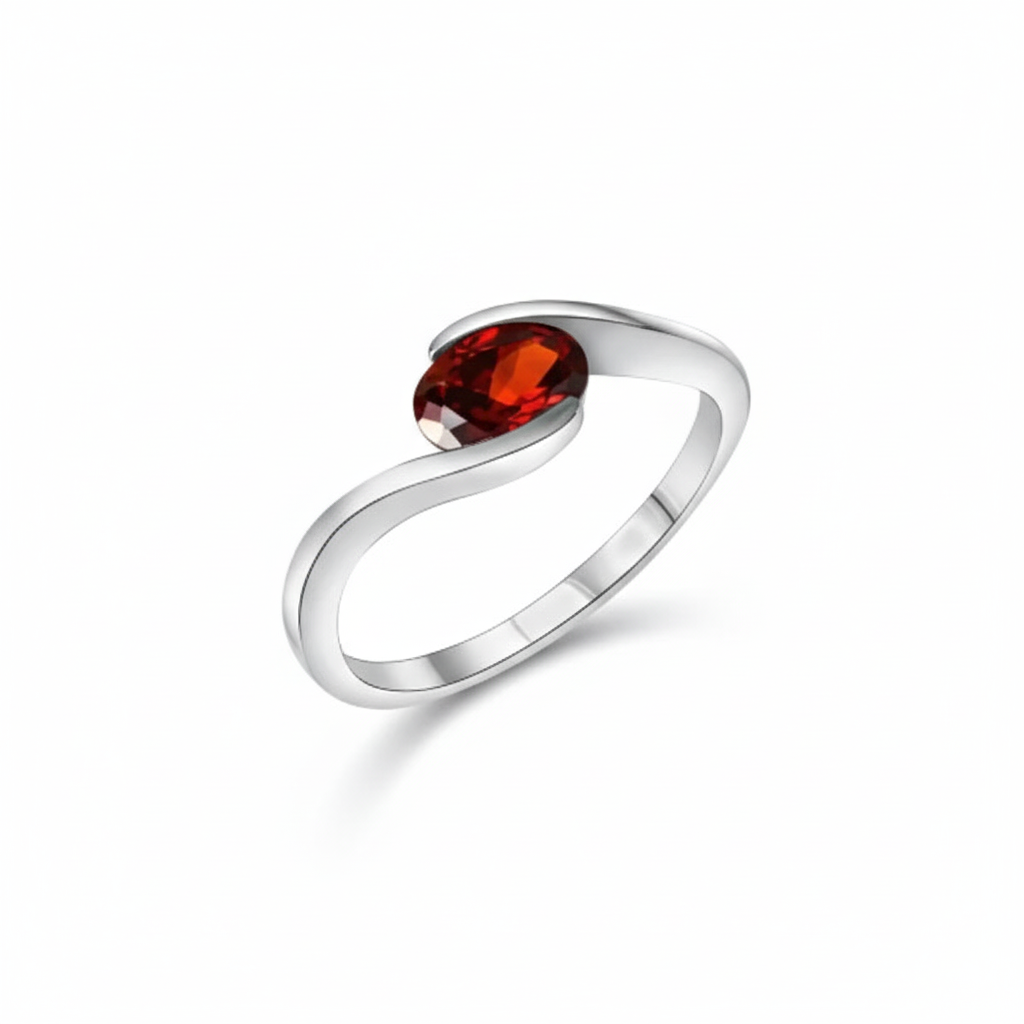Ring 925/- Sterling Silber rhodiniert Zirkonia
