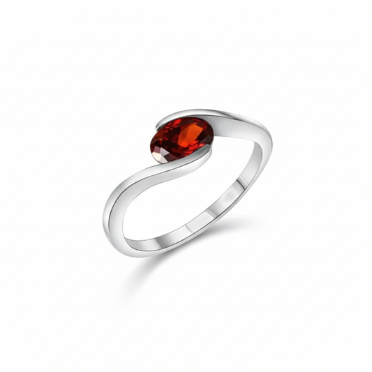 Ring 925/- Sterling Silber rhodiniert Zirkonia