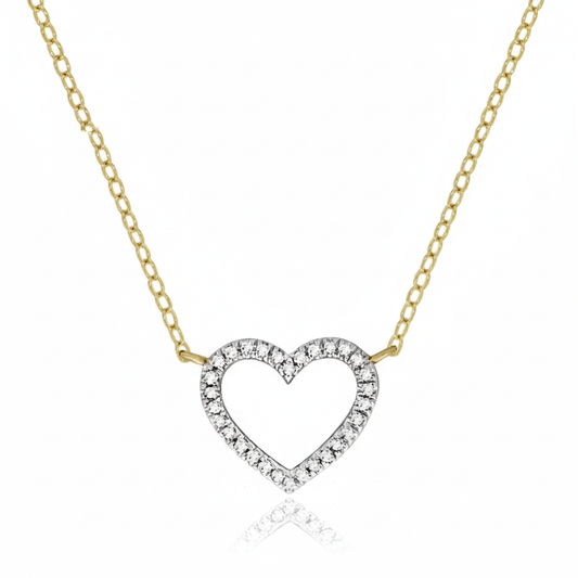 Ankerkette 375/- Gold rhodiniert Diamant 0,055ct