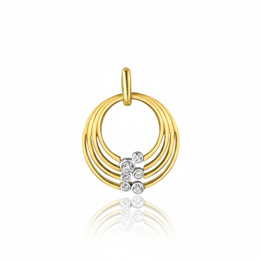 Anhänger 925/- Sterling Silber vergoldet Zirkonia