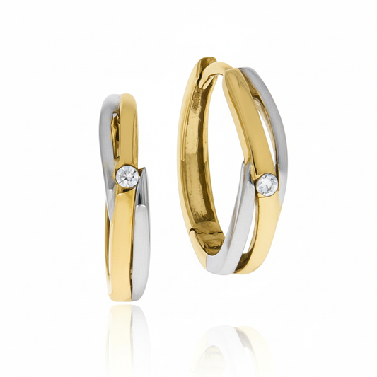 Creolen 333/- Gold Zirkonia