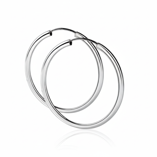Creolen 925/- Sterling Silber Rhodiniert