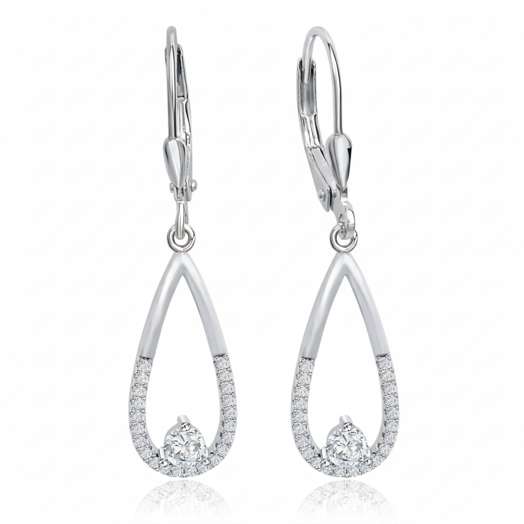 Ohrhänger 925/- Sterling Silber Zirkonia