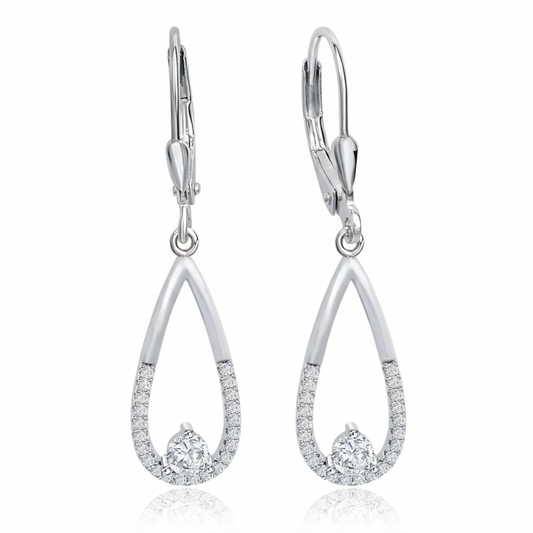 Ohrhänger 925/- Sterling Silber Zirkonia