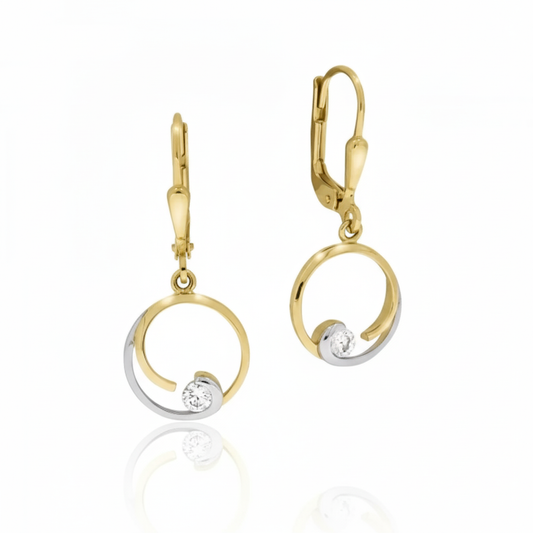 Ohrhänger 333/- Gold Zirkonia