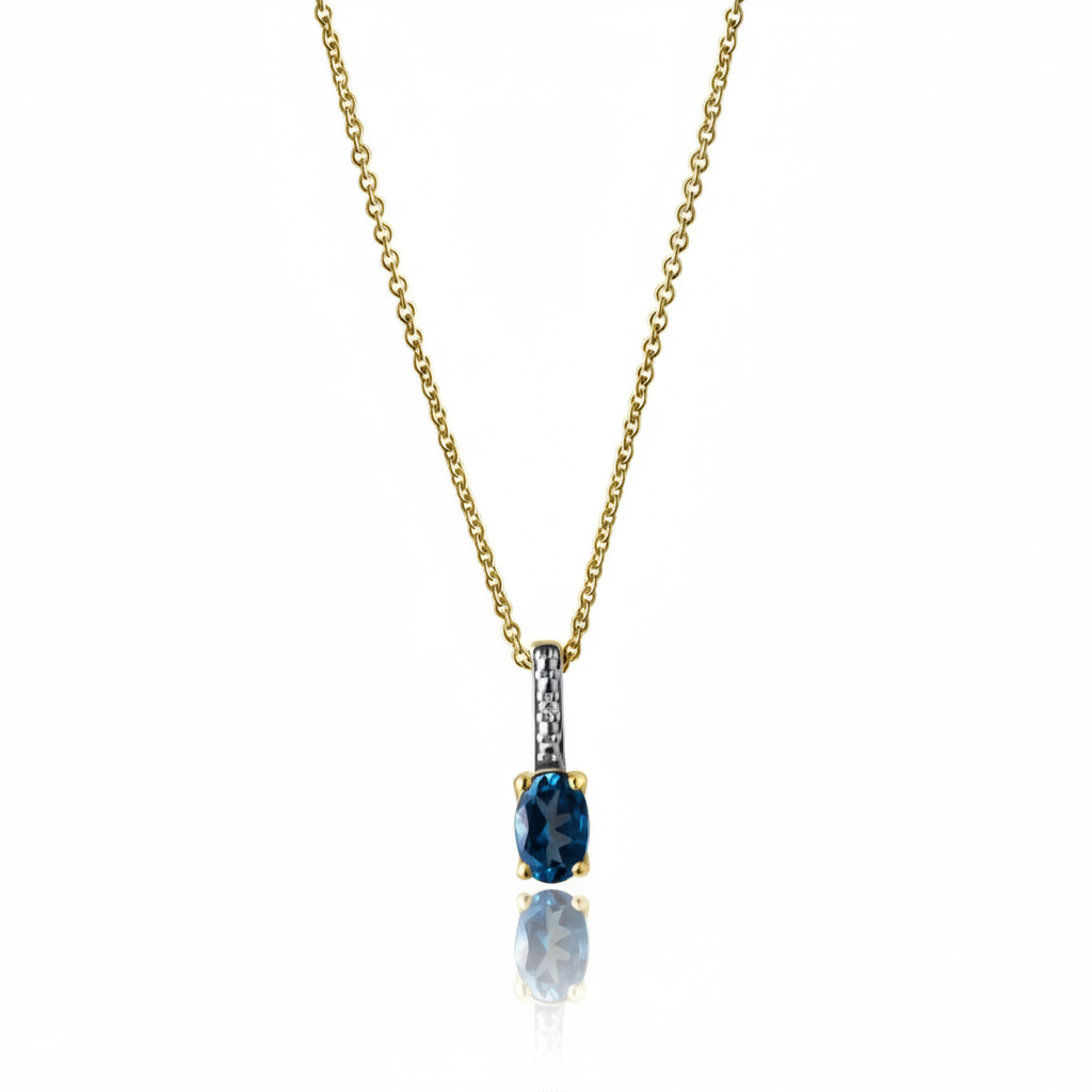 Ankerkette 585/- Gold Diamant 0,006ct.