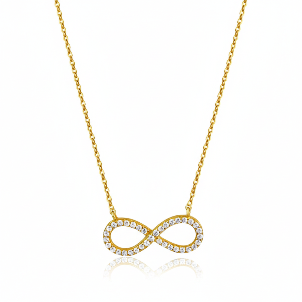 Ankerkette 925/- Sterling Silber Vergoldet Zirkonia