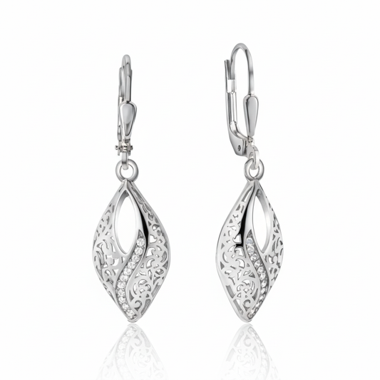 Ohrhänger 925/- Sterling Silber Zirkonia