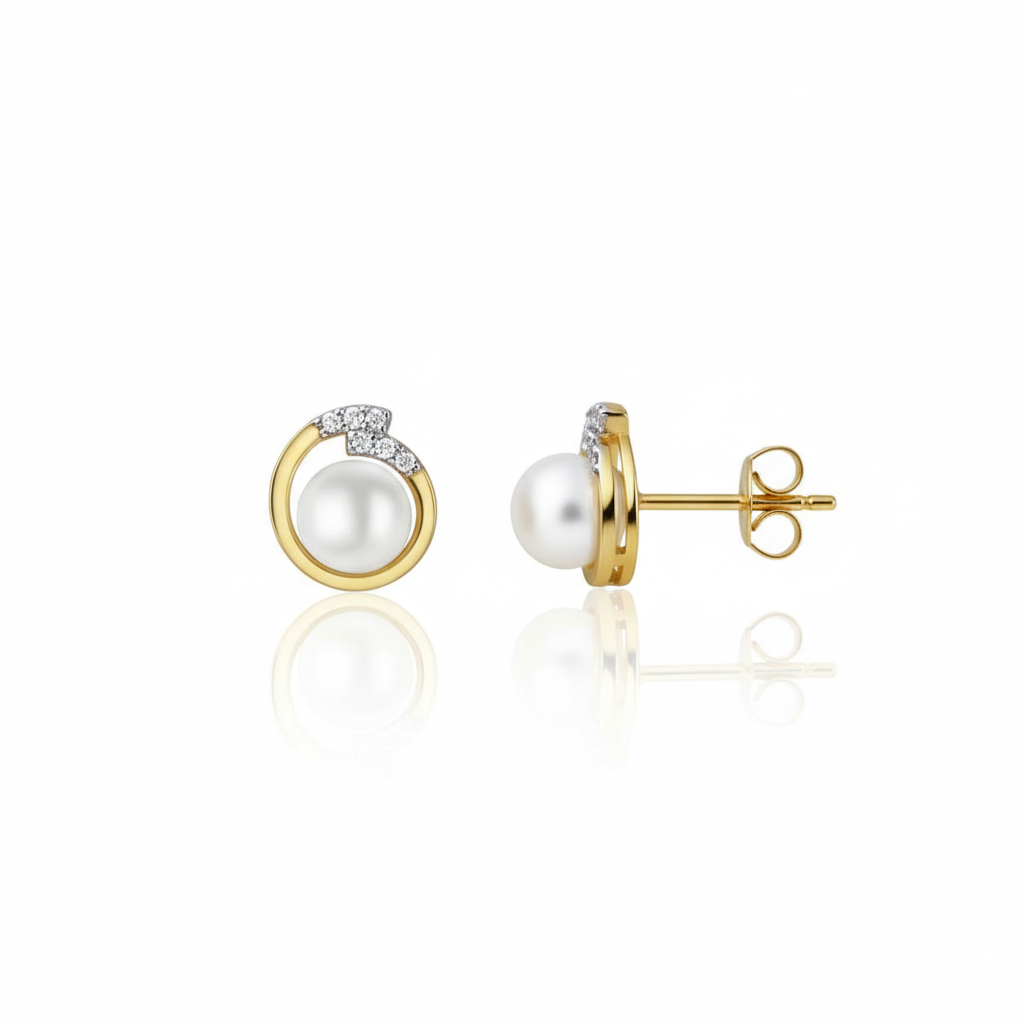 Ohrstecker 375/- Gold Zirkonia