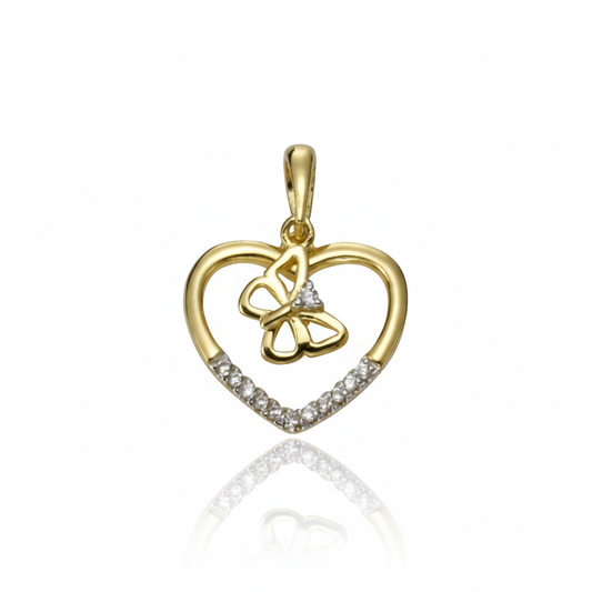 Anhänger 925/- Sterling Silber vergoldet Zirkonia