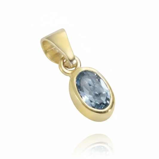 Anhänger 585/- Gold Blautopas