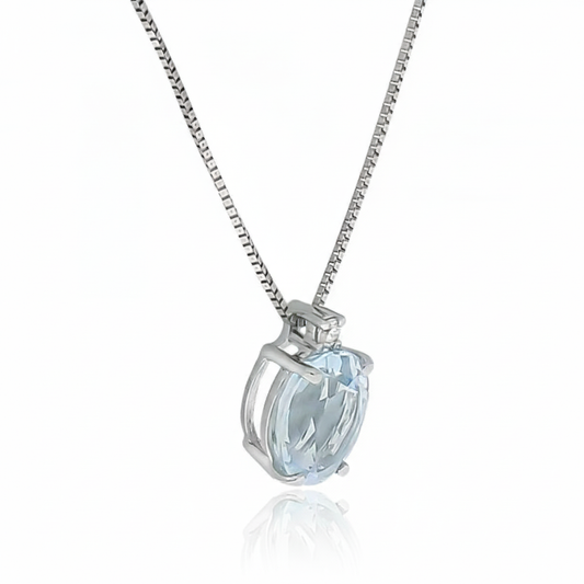 Anhänger mit Kette 375/- Weißgold Brillant 0,02ct.
