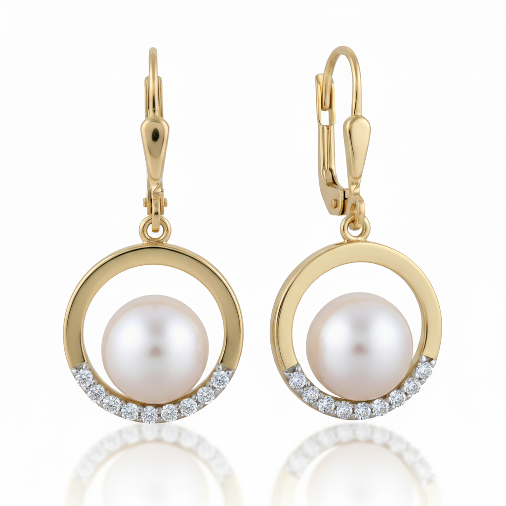 Ohrringe 375/- Gold Zirkonia