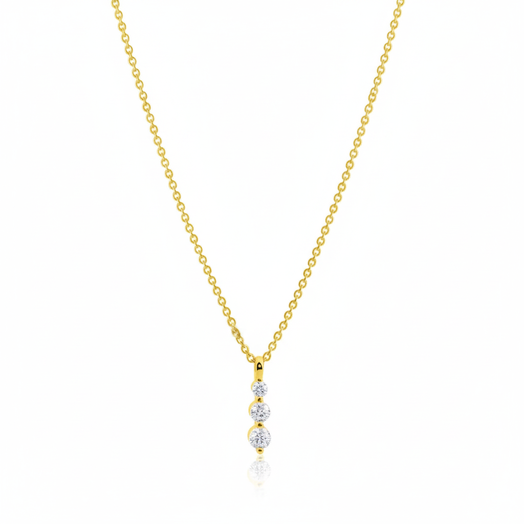 Ankerkette 333/- Gold Zirkonia