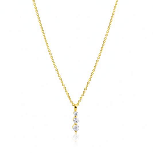 Ankerkette 333/- Gold Zirkonia