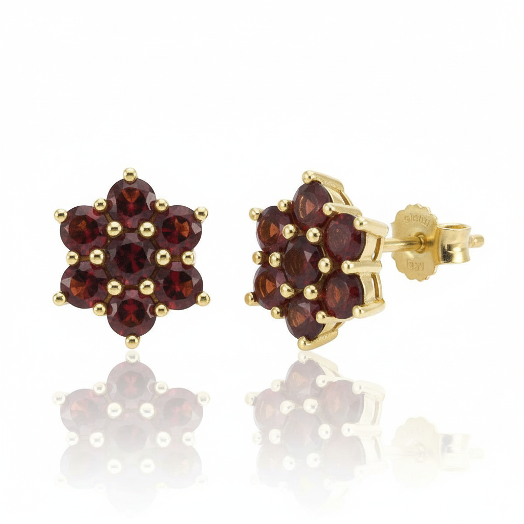 Ohrstecker 333/- Gold Granat