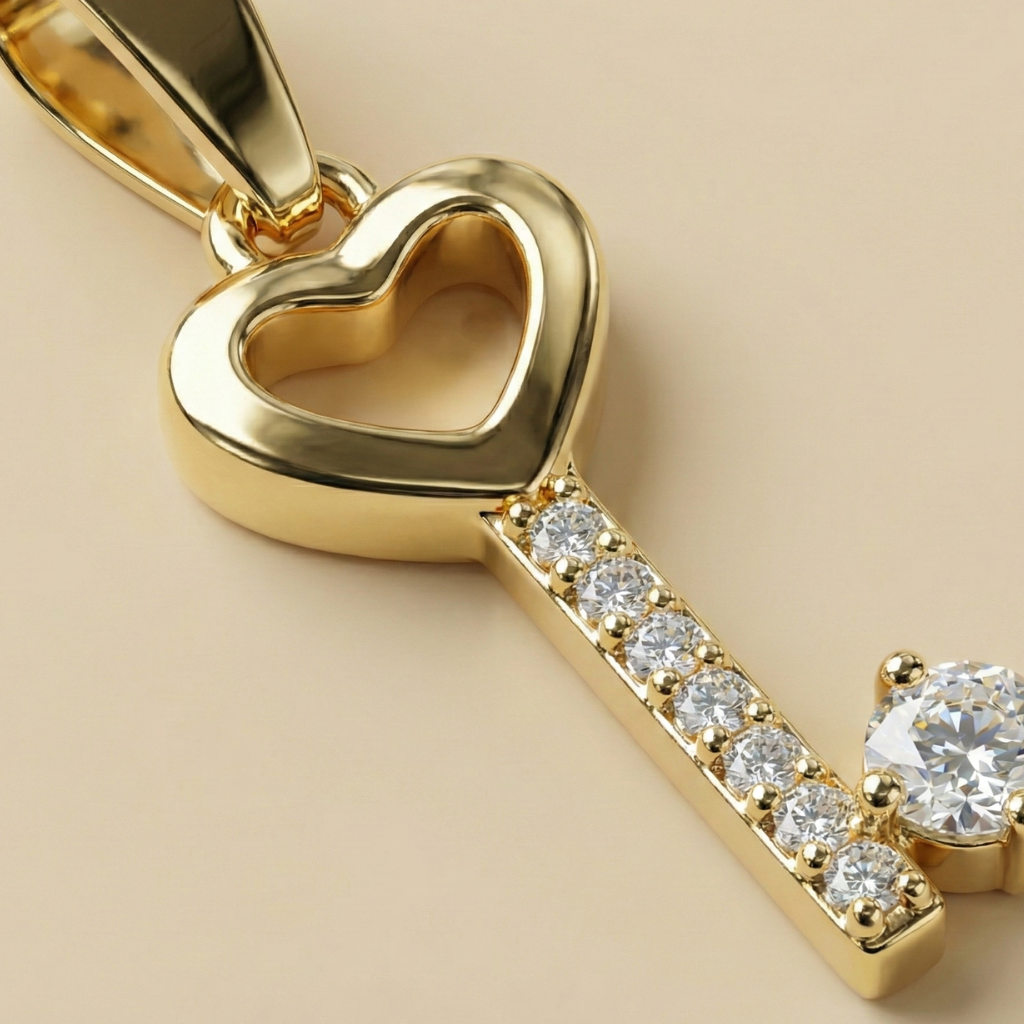 Anhänger 375/- Gold Zirkonia