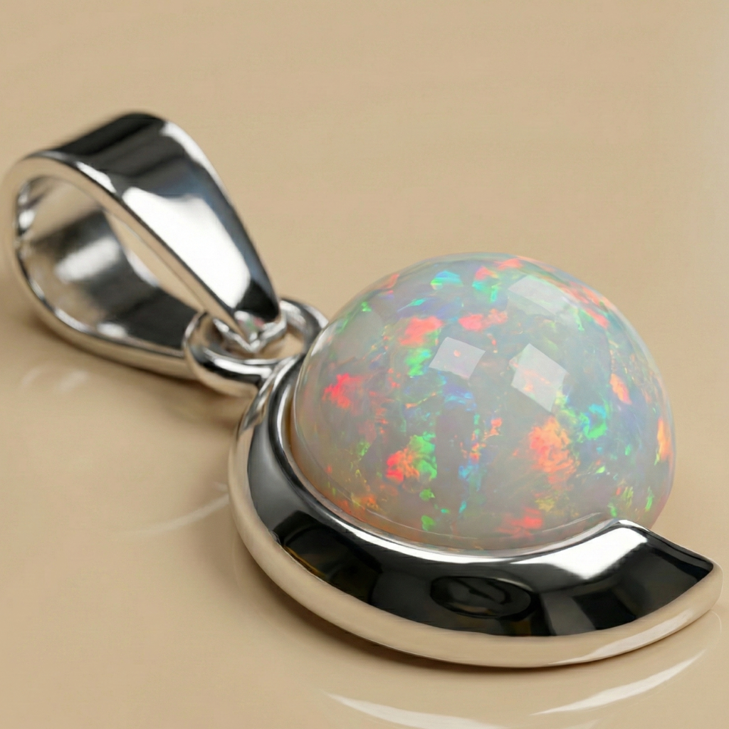 Anhänger 925/- Sterling Silber imit.Opal