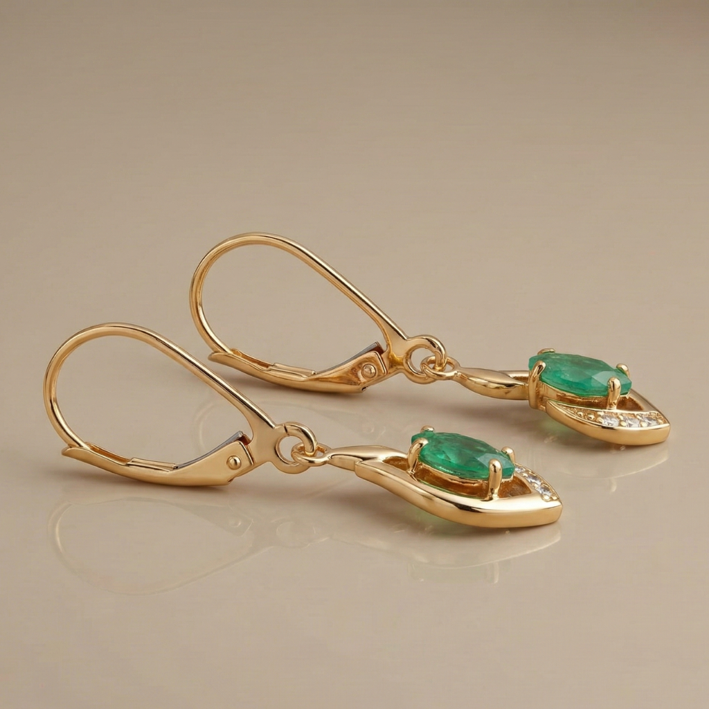 Ohrhänger 375/- Gold Smaragd