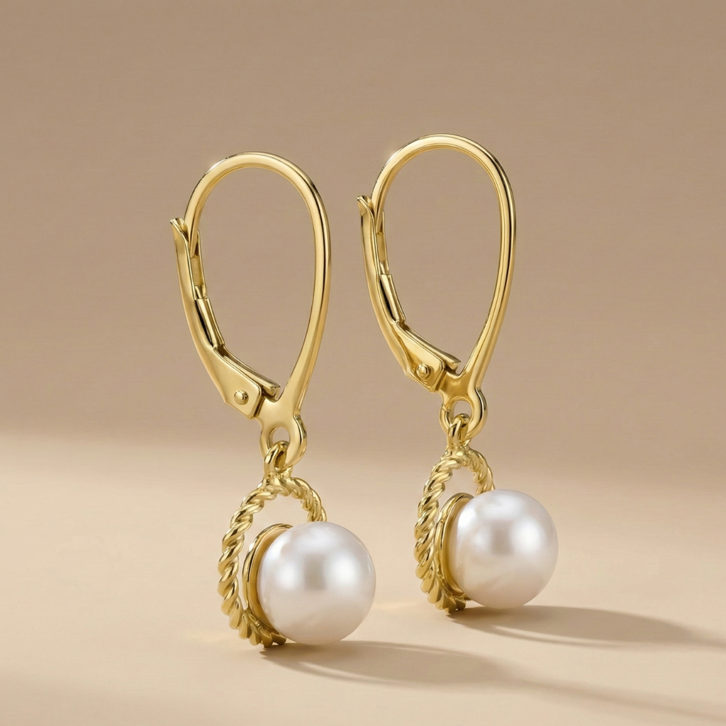 Ohrhänger 375/- Gold Perle