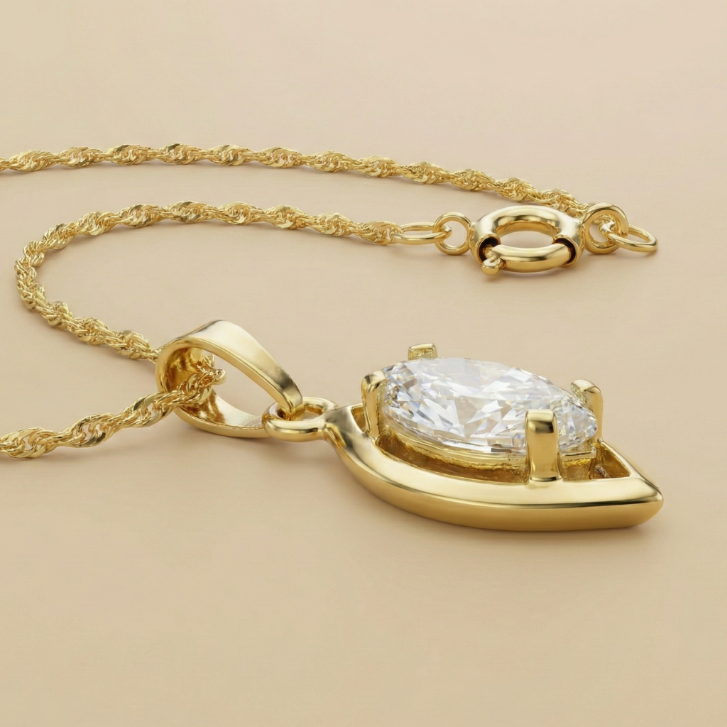 Singapurkette 333/- Gold Zirkonia