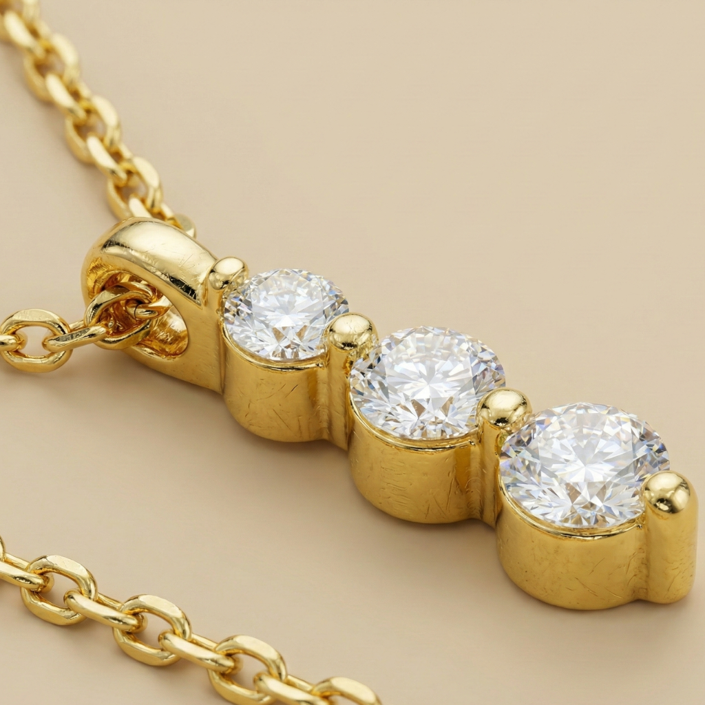 Ankerkette 333/- Gold Zirkonia