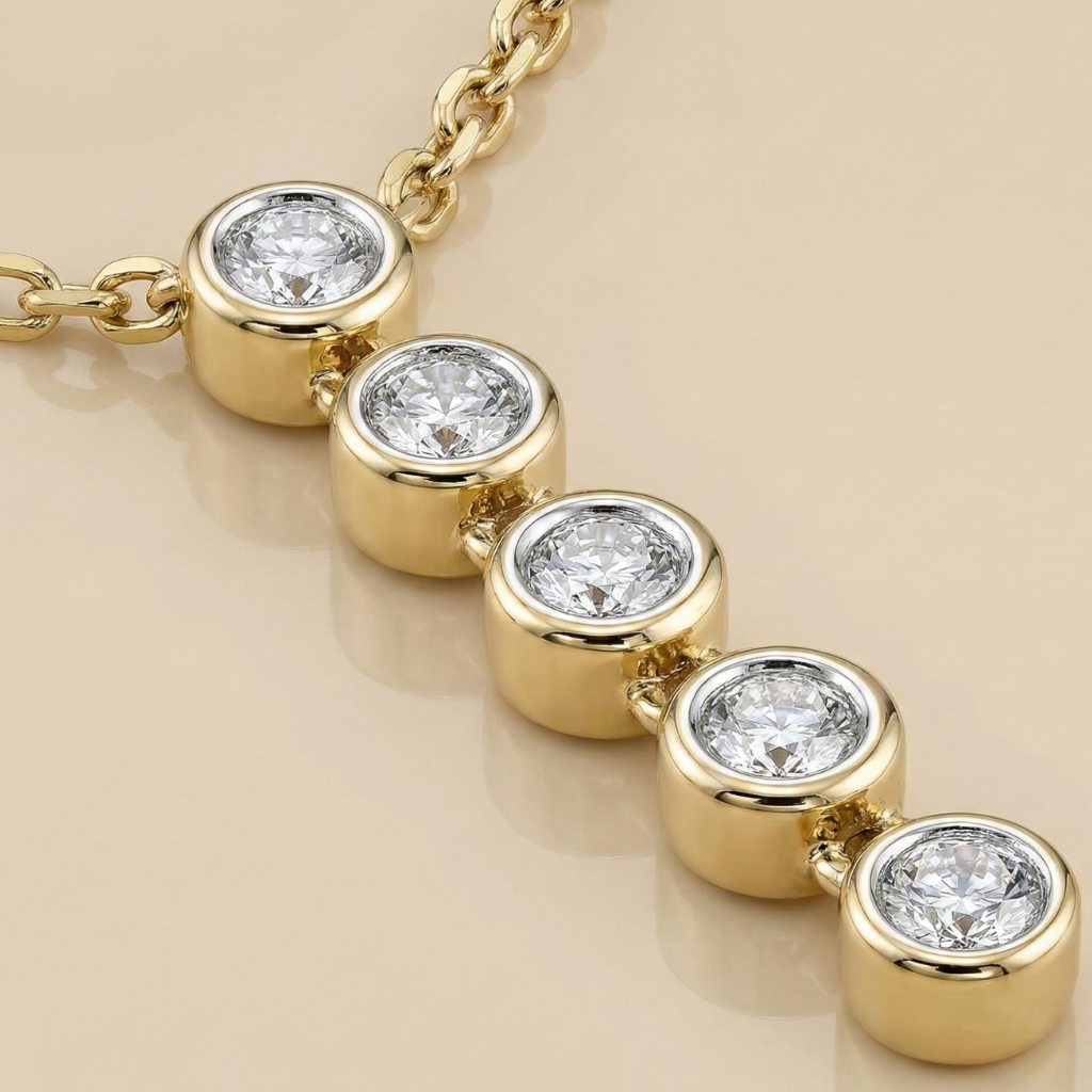 Anhänger mit Kette 585/- Gold Brillant 0,05ct