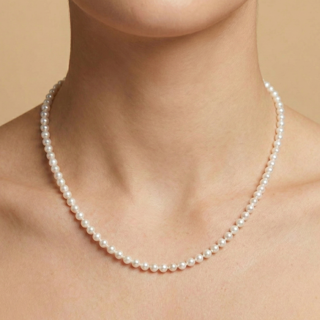 Collier Perlenkette 585/- Gold Süßwasserzuchtperle