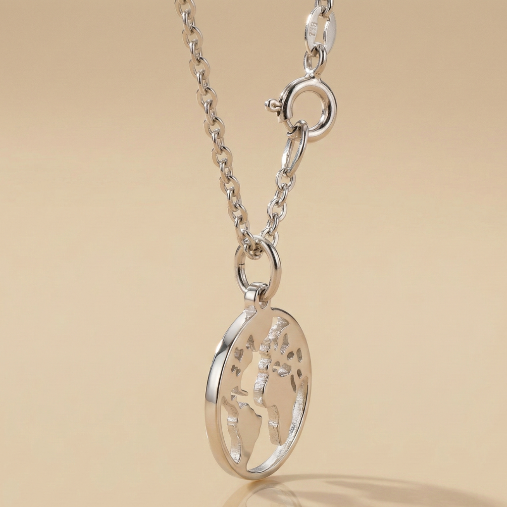 Anhänger mit Kette Ankerkette 925/- Sterling Silber