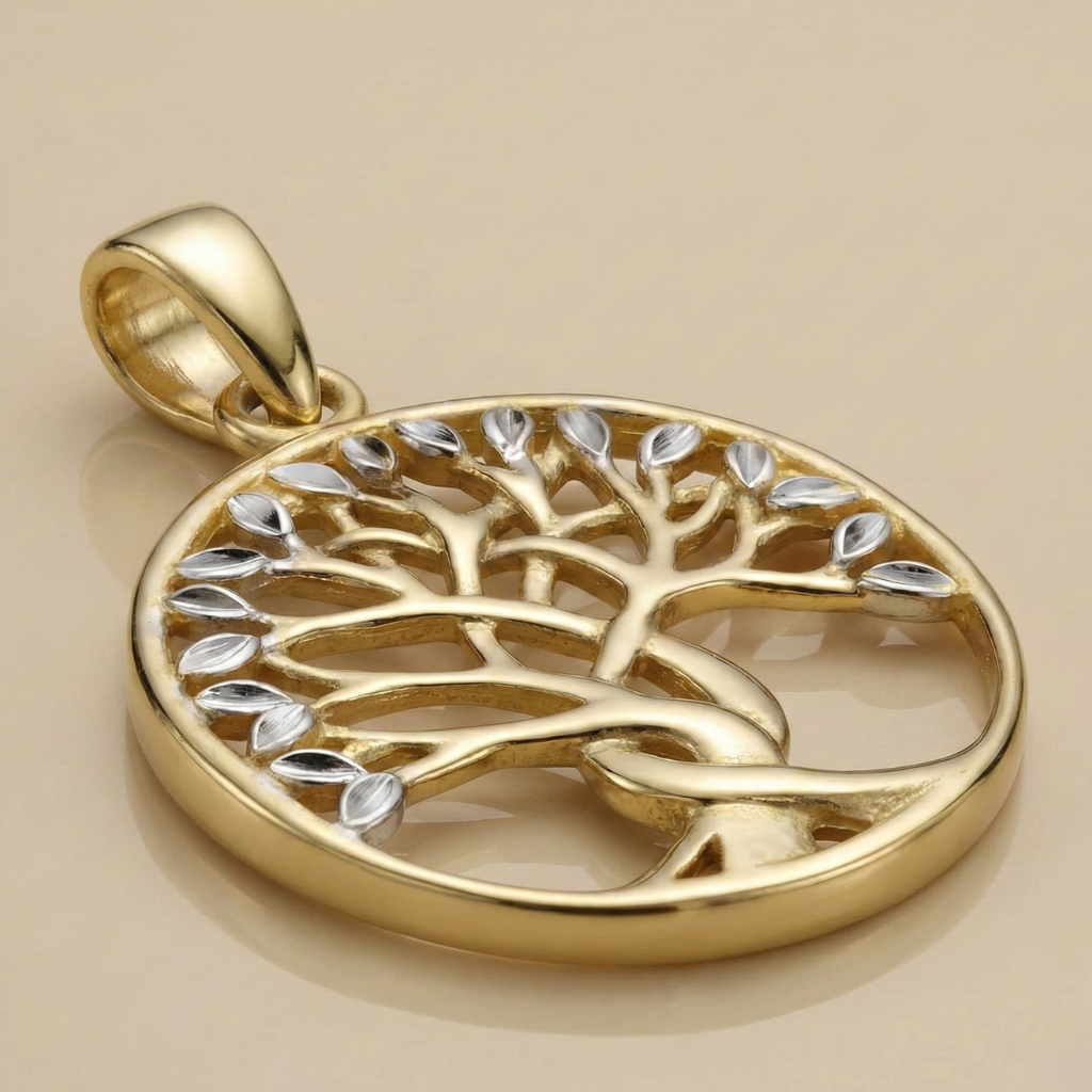 Anhänger 375/- Gold rhodiniert