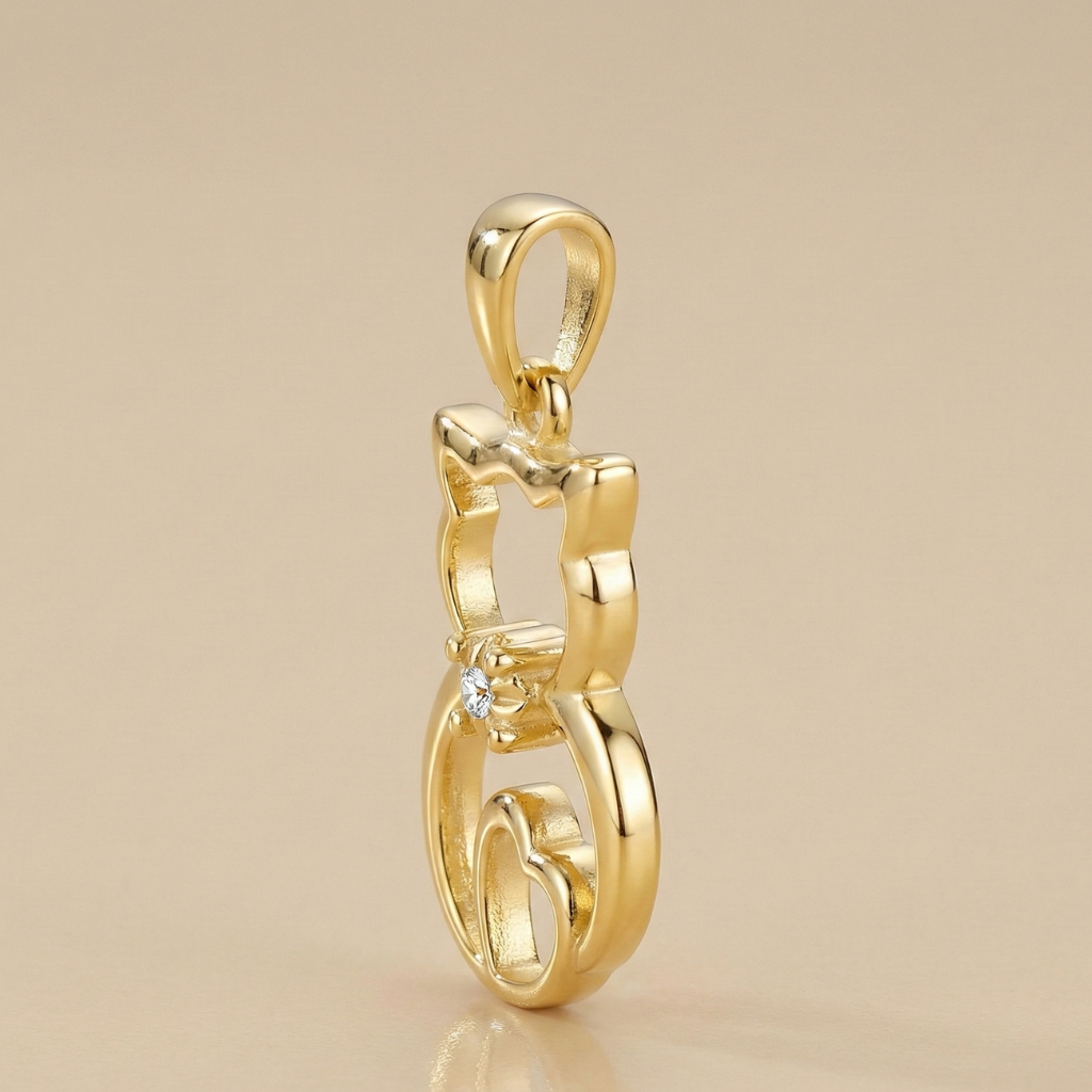 Anhänger 925/- Sterling Silber vergoldet Zirkonia