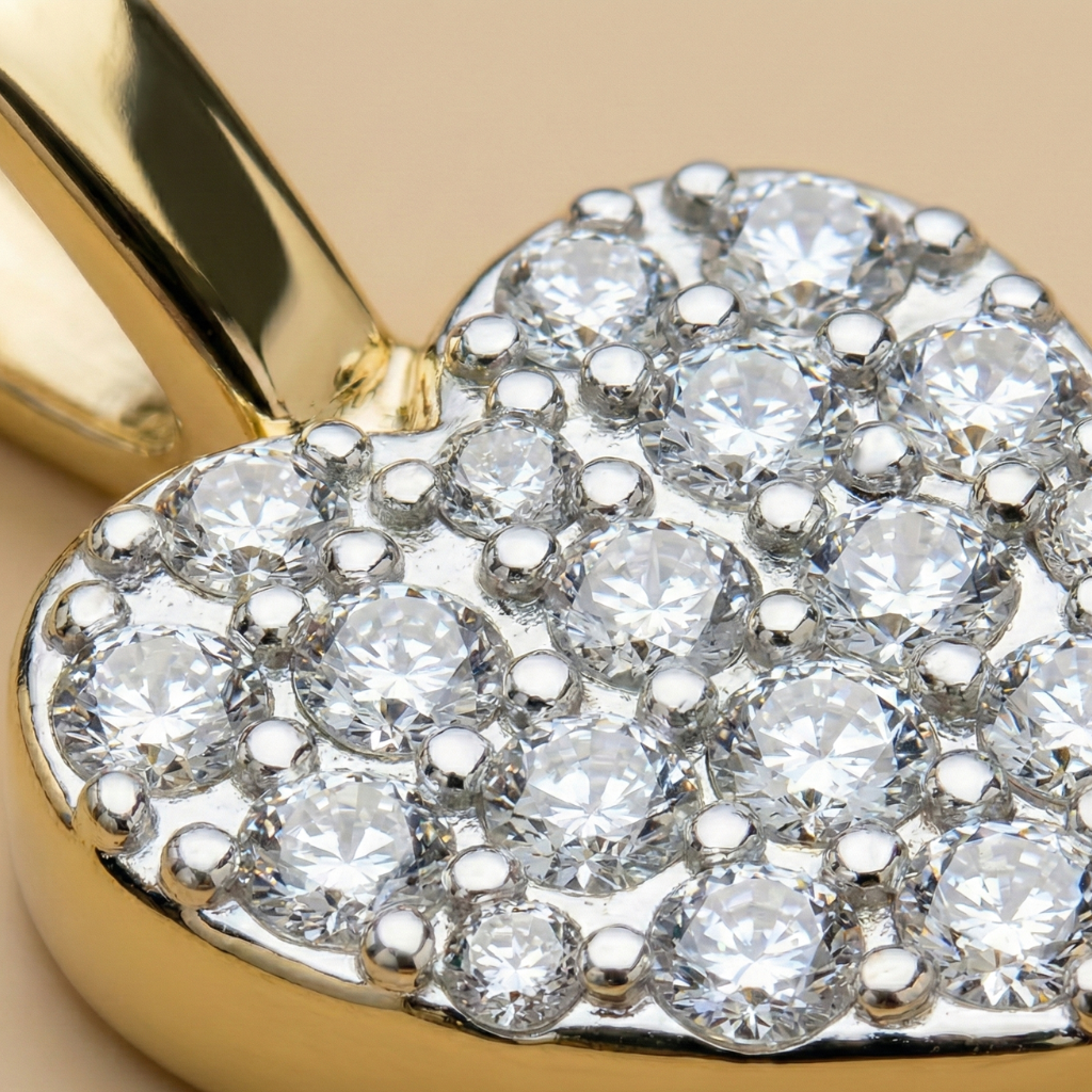 Anhänger 375/- Gold Zirkonia