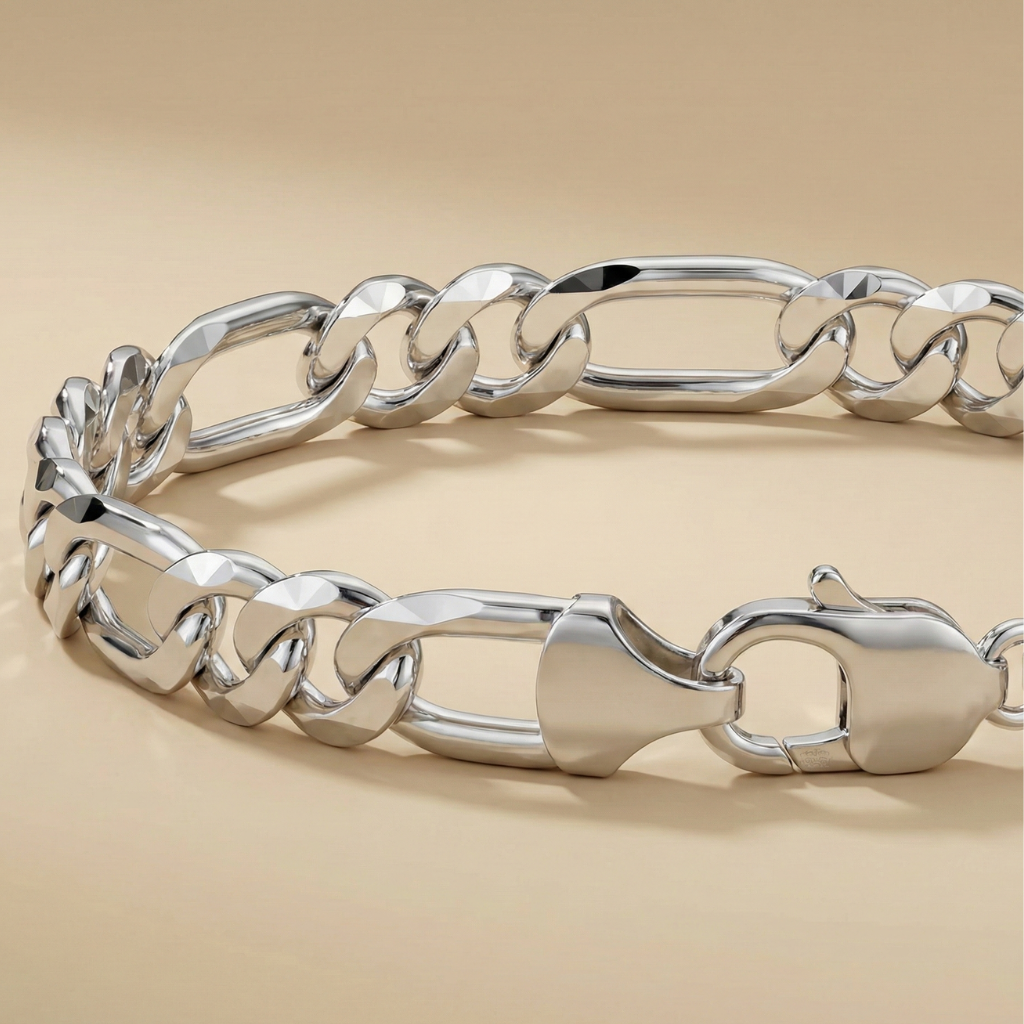 Armband Figarokette 925/- Sterling Silber