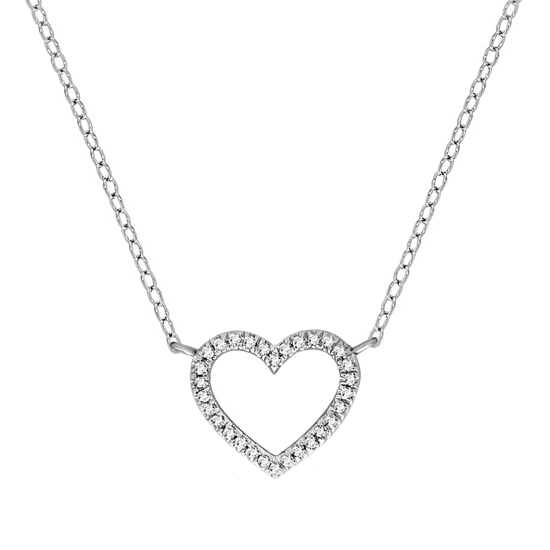 Herz-Kette – Weißgold · Diamant 0,055 ct