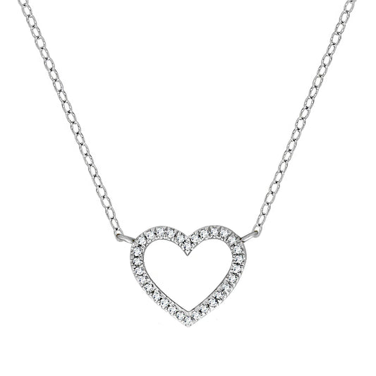 Herz-Kette – Weißgold · Diamant 0,055 ct