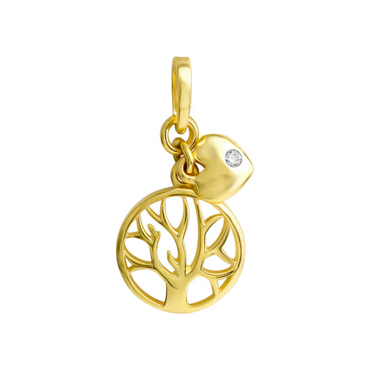 Zirkonia-Anhänger – 333 Gold (10 mm)