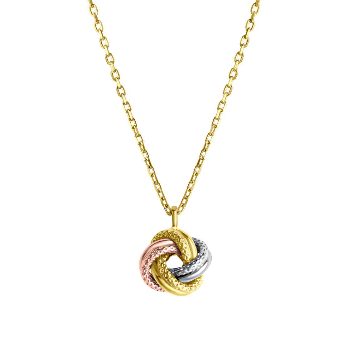 Knoten-Kette – 585 Gold Bicolor (45 cm)