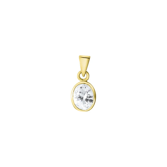 Zirkonia-Anhänger – 375 Gold (14 mm)