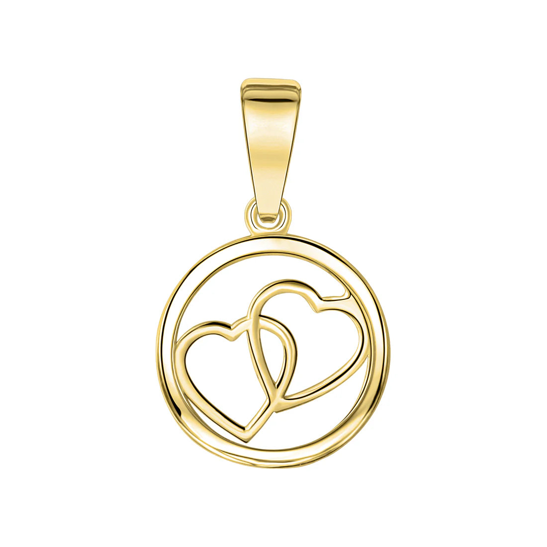 Doppelherz-Anhänger – 375 Gold (17 mm)