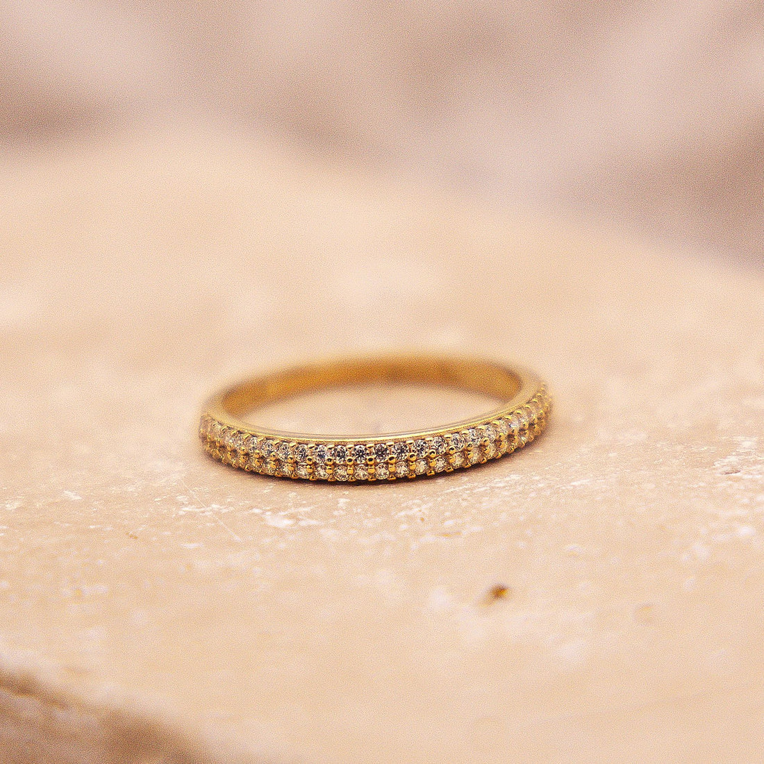 Zirkonia-Ring – 375 Gold · Kanalfassung (2,2 mm)