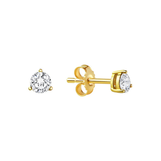 Ohrstecker – 333 Gold · Zirkonia (4,5 mm)